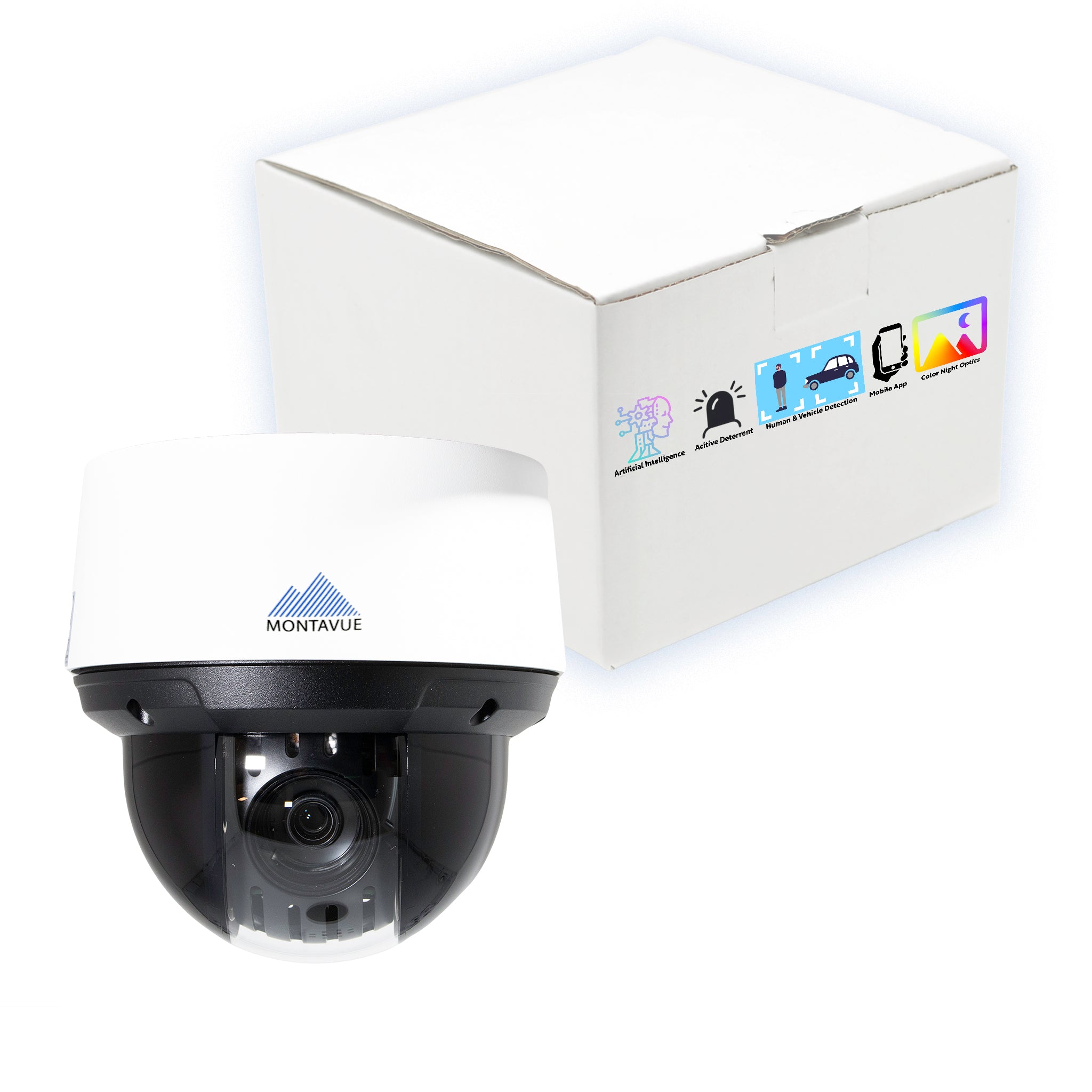 Open Box MTZ4250-IR-AISMD3-AT - 4MP 2K Pan-Tilt-Zoom (PTZ)  w/ 25x Zoom, Auto-Tracking, Smart Motion Detect, 330ft IR Night Vision