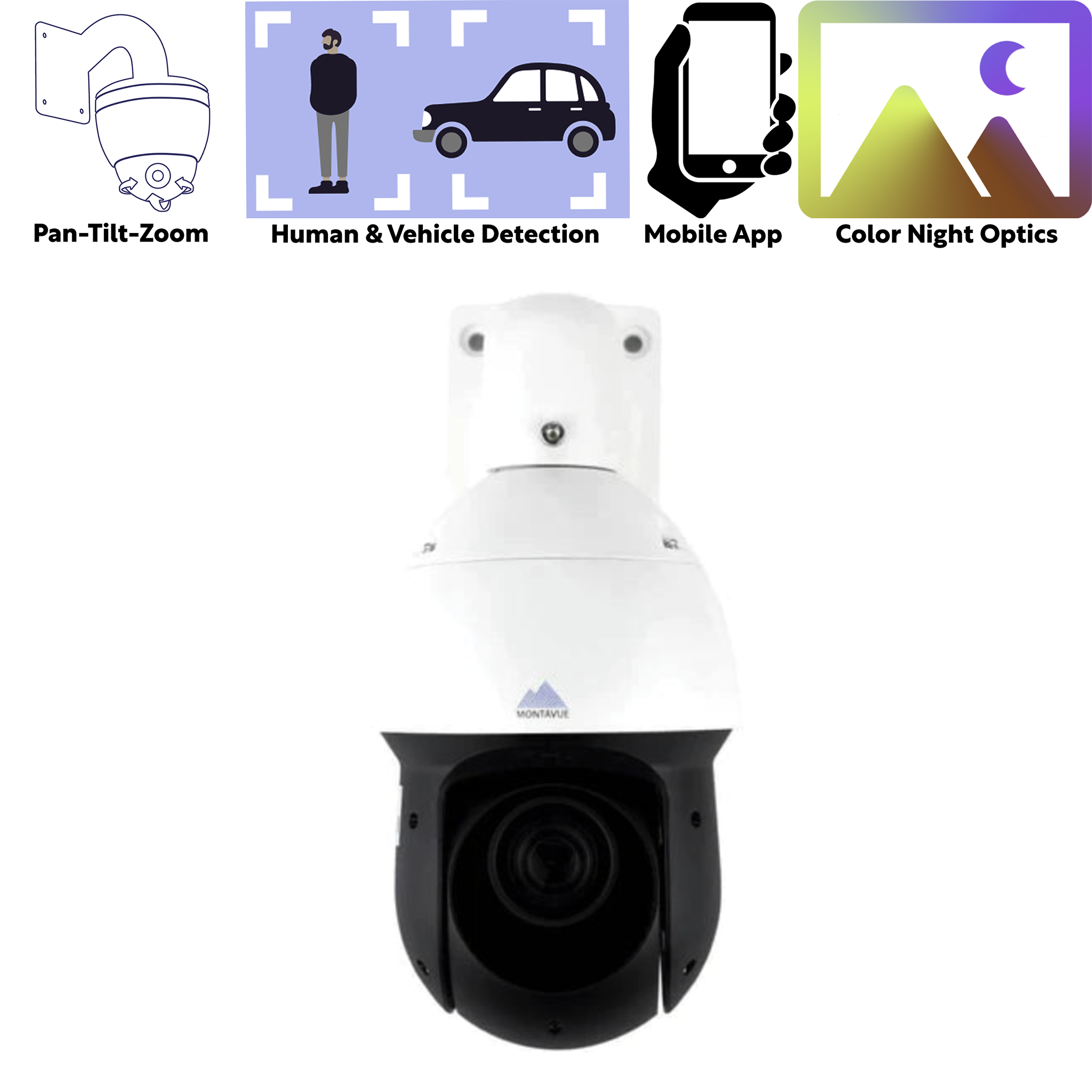 MTZ8250-IRAISMD4-L - 8MP 4K Pan-Tilt-Zoom (PTZ) Camera w/ 25x Zoom, 300ft of Starlight IR Night Vision, SMD 4.0