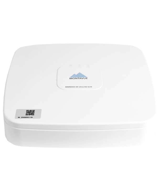 Montavue-4 Channel 4K Ultra HD NVR w/ 1TB Hard Drive, 4 PoE Ports - Montavue