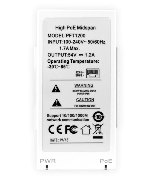 Montavue-60W High PoE Midspan Single Port PoE injector - Montavue